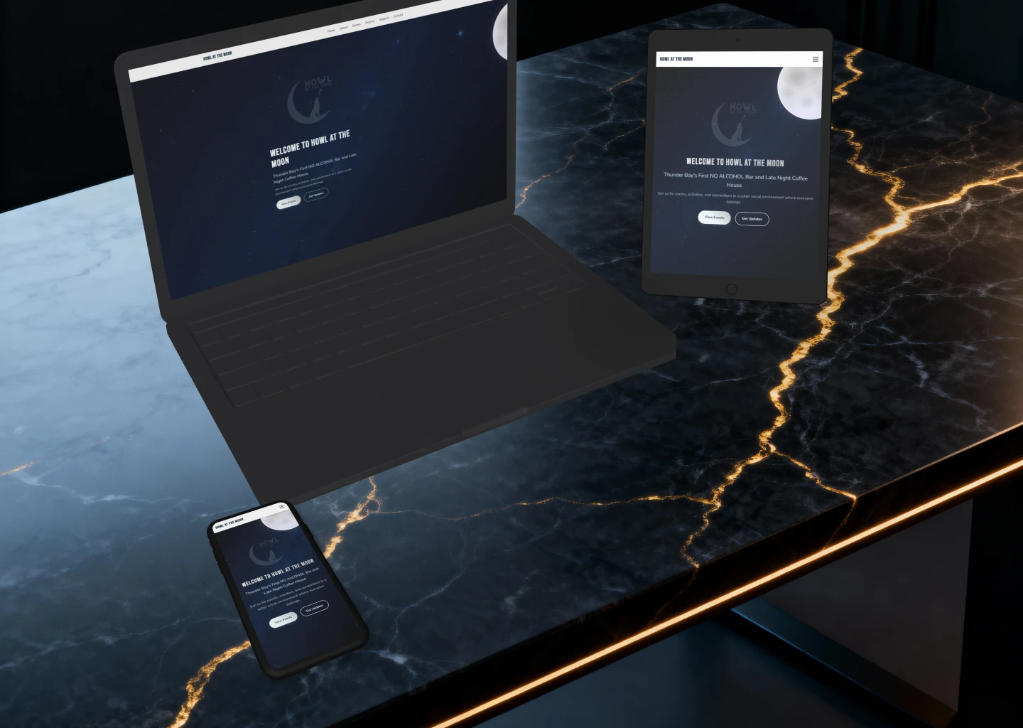 Howl at the Moon Thunder Bay - Responsive Design